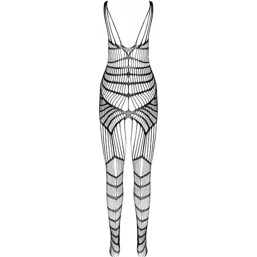 Чорний ажурний бодістокінг Casmir CA004 зі складним вертикальним плетінням - фото 6