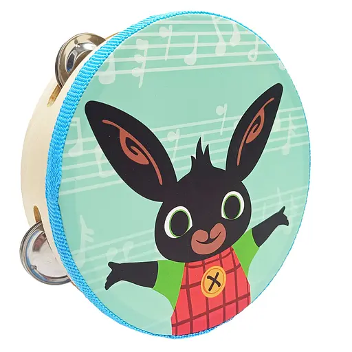 Деревянная игрушка Бубен "Зайчик" Bambi MD 0367-33 диаметр 15 см - фото 1