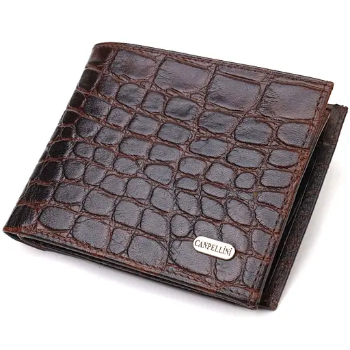 Мужской кожаный кошелек Canpellini 12х9.7х2 см acs0025642 - фото 1