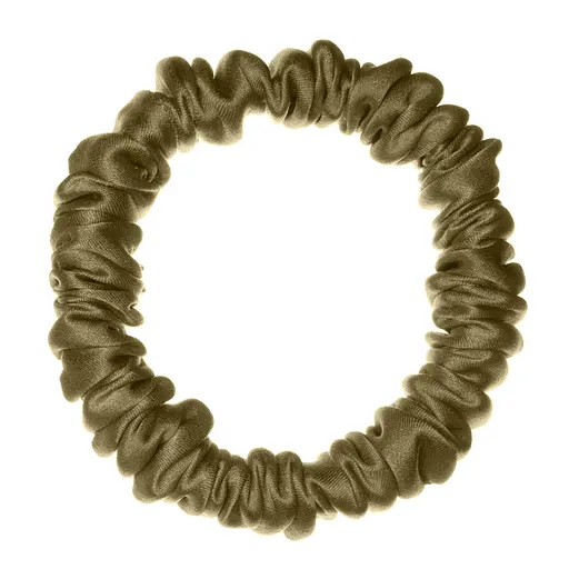 Шовкова резинка для волосся Чумацький Шлях підвищеної еластичності та міцності Розмір S в Подарунковій упаковці Хакі (1209-02)