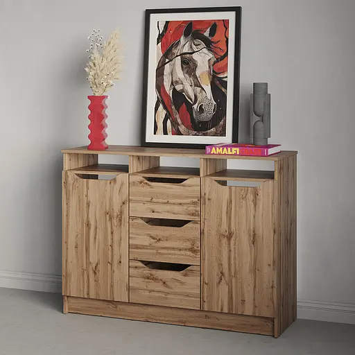 Комод в гостиную MebelStar 1200 Лилу 121x40x89 см Дуб тахо (MBS-1337)