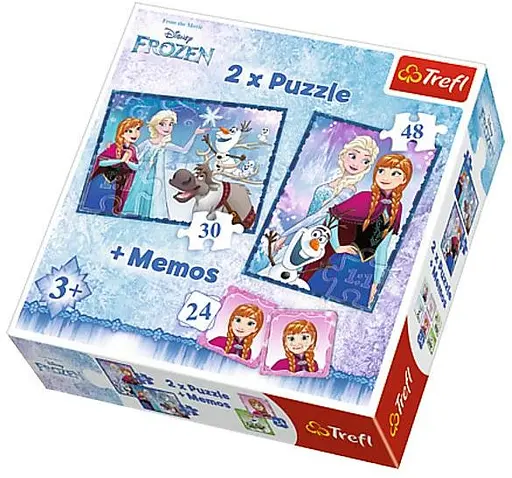 Набор Пазлы - (2в1 + Мемо) - "Сестры" / Дисней Ледяное сердце - фото 1
