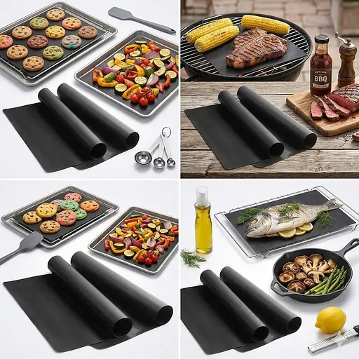 Антипригарний килимок гриль мат - BBQ grill sheet - фото 2