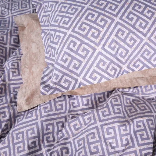 Простыня на резинке MirSon Поплин 00-4 Geometry Beige 80х200 см бежевая (2200009703027) - фото 4