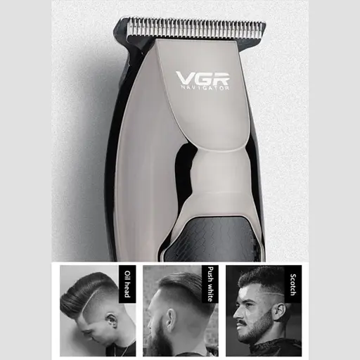 Тример для бороди VGR VOYAGER PROFESSIONAL TRIMMER универсальний тример для стрижки волосся, машинка для стрижки аккумуляторна, тример для гоління
 - фото 4