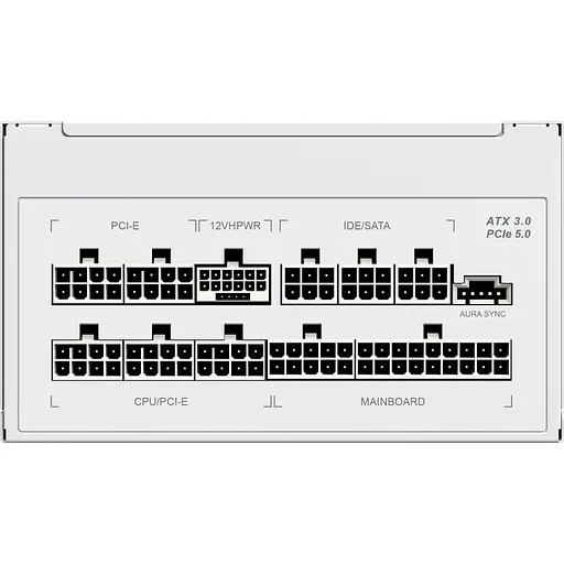 Блок живлення GameMax 750W RGB 750 PRO WH (ATX3.0/3.1 PCI (RGB 750 PRO WH (ATX3.0/3.1 PCI) - фото 9