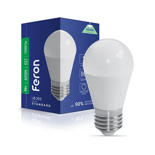 Світлодіодна лампа Feron LB-205 9 Вт E27 4000K - фото 1