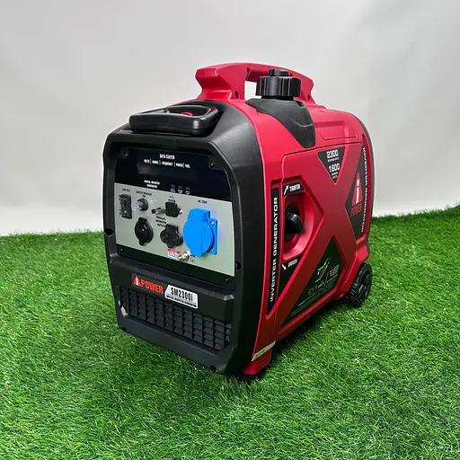 Инверторный бензиновый генератор iPower SM2300I (1.8/2.3 кВт) с дисплеем, колесами и ручкой - фото 4