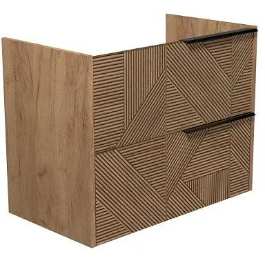 Тумба Мойдодир Cubic 80-A підвісна під умивальник дуб обпалений - фото 1