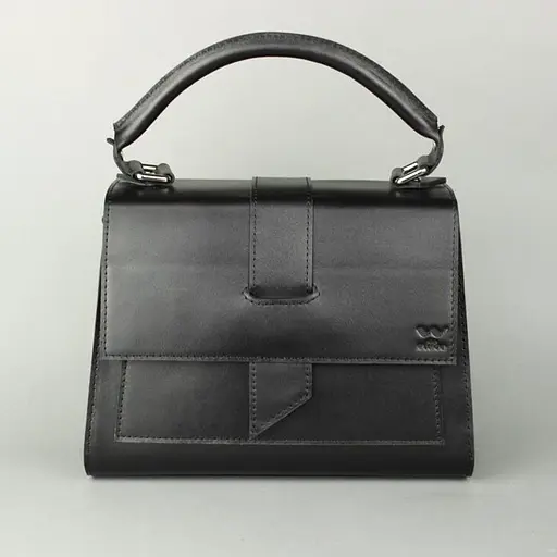 Жіноча шкіряна сумка Ester чорна - фото 4