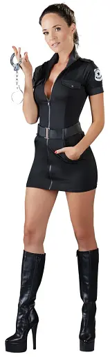Еротичний костюм Cottelli Collection Costumes Police Dress M чорний - фото 5