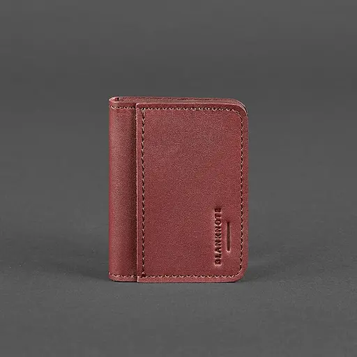 Кожаная обложка для ID-паспорта и водительского заседания 4.1 бордовая с гербом - фото 6