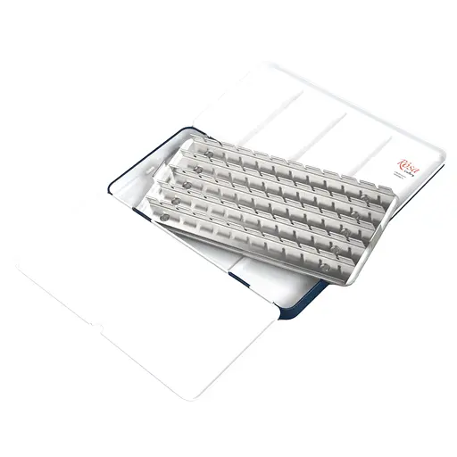 Пенал для акварельних фарб Rosa Gallery металевий Індіго 35 кювет   - фото 2