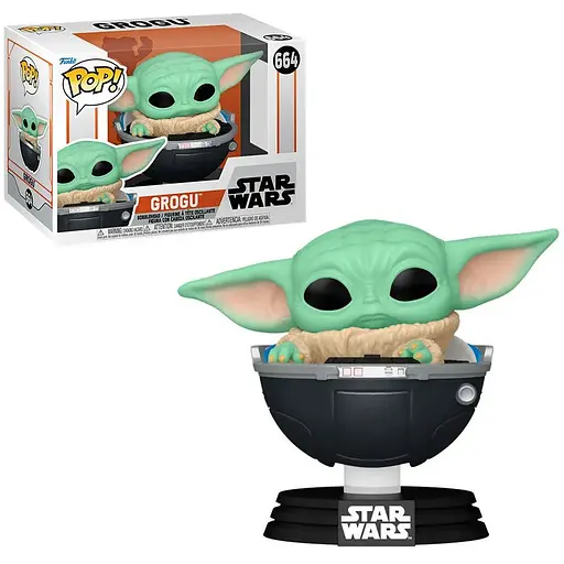 Коллекционная фигурка Funko Pop Звёздные войны: Мандалорец Грогу Star Wars: The Mandalorian Grogu 10 см FP SW - фото 1