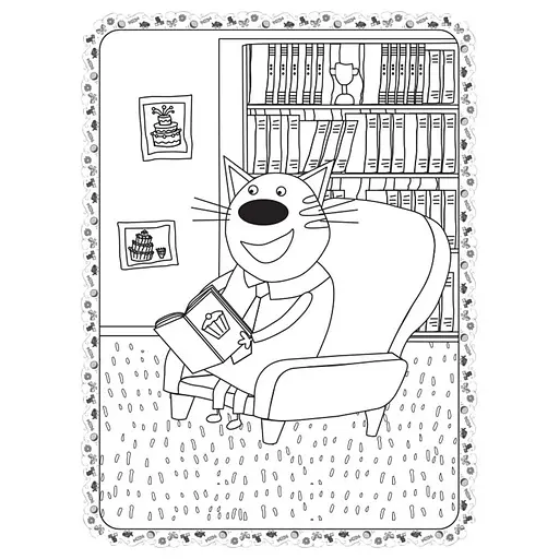 Раскраска для детей Три кота Киношедевр 1163012 цветной штрих - фото 3