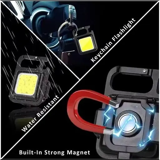Кемпинговый LED ручной фонарик-брелок с открывалкой и магнитом на аккумуляторе - фото 10