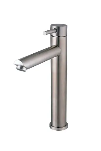 Змішувач для умивальника Globus Lux ALPEN SBT1-201HL одноважільний з довгим виливом для раковини нержавіюча сталь