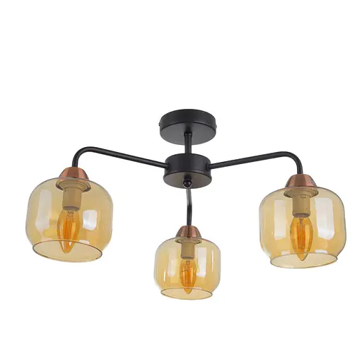 Люстра стельова Brille E27 60W BK (BL-970C/3)