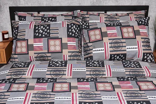 Комплект постельного белья Moon&Star Бязь Gold Люкс Nautical семейный 160х220х2 наволочки 2х70х70 - фото 3