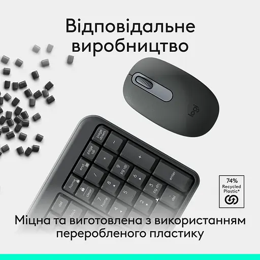 Комплект (клавіатура + миша) Logitech MK250 Bluetooth/Wireles Graphite (UA) (920-013823) [140896] - фото 5