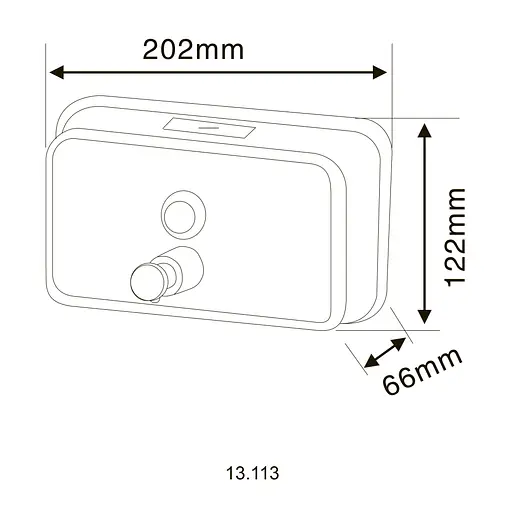 Дозатор для рідкого мила Hotec 13.113 Stainless Steel, Хром матовий - фото 5