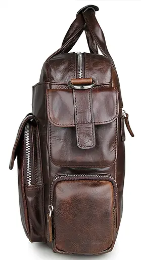 Чоловіча шкіряна сумка Vintage 38х30,5х10 см sum0012432 - фото 6