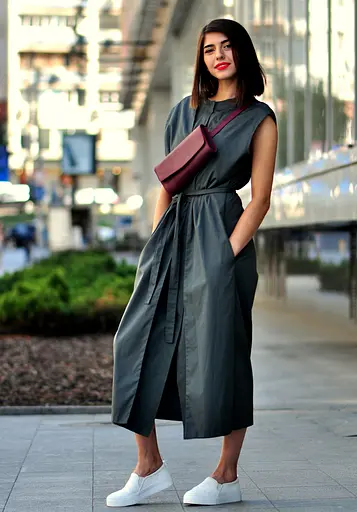 Шкіряна жіноча сумка Еліс бордова crazy horse - фото 9