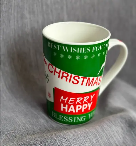 Чашка новогодняя Tanto T3696-2 керамика в подарочной упаковке 350 мл Зеленая - фото 2