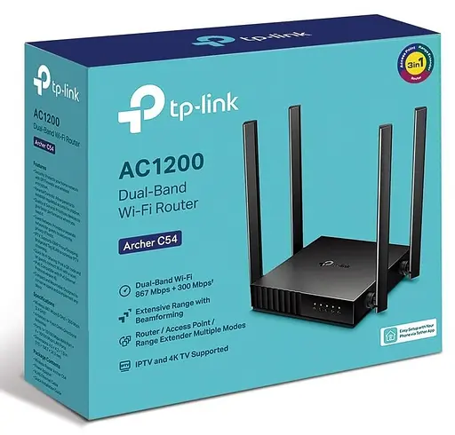 Роутер TP-Link Archer C54 AC1200 Black 802.11ac (Archer C54) - фото 4