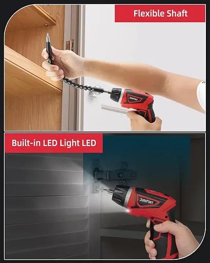 Набір акумуляторних електричних викруток DuroFort 8 V, набір викруток із крутним моментом 10+1 з акумулятором і поворотною ручкою - фото 6