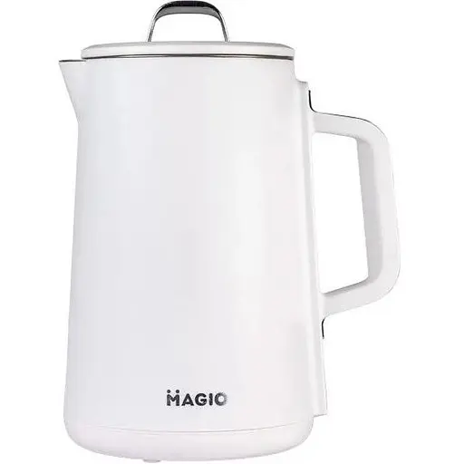 Електрочайник Magio МG-518, білий, 1500W, 1.5 л, дисковий, подвійні стінки: нержавіюча сталь, пластик, автоматичне відключення під - фото 1