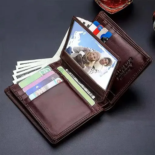 Мужской кожаный кошелек BULL 12х9.5х2.5 см acs0029250 - фото 3