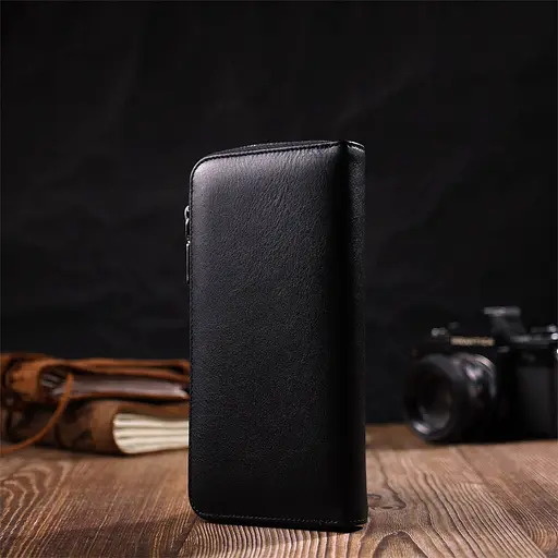 Кожаный женский кошелек Bond 10х19х2 см acs0027004 - фото 7