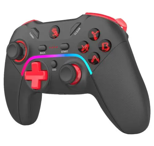 Геймпад Bloody GPW70 Black/Red беспроводной USB 2.4GHz для ПК/PS3/Switch/Android двойная вибрация 600 mAh - фото 2