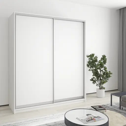 Шафа-купе дводверна MebelStar Комбо AL 2ДСП 180x60x210 см Аляска білий (MBS-2701)