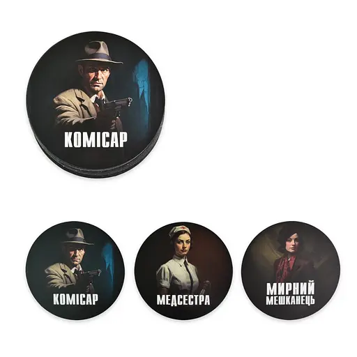 Настільна гра "Мафія" 30698 картки 24 штук, маски 12 штук - фото 4