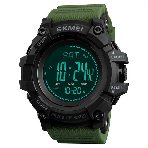 Наручний годинник чоловічий Skmei 1358 Army Green, 1358AG (12275) - фото 2