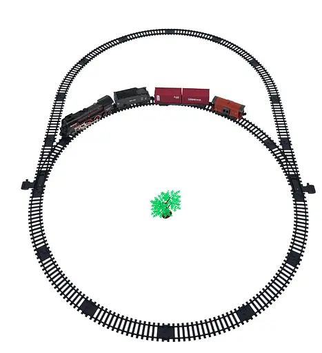 Ретро-поезд со светом, звуками и функциями дыма 138 см Ramiz - фото 3