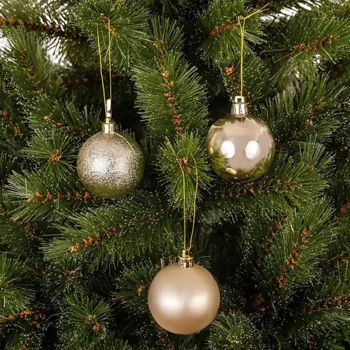 Набір ялинкових куль Mica Decorations шампань 8 см 27 шт. (1181981) - фото 2