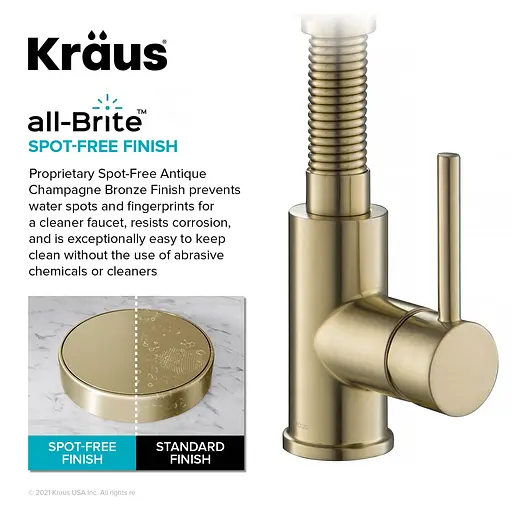 Змішувач для кухні на дві води Kraus Bolden KFF-1610SFACB Бронза - фото 8