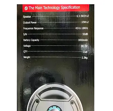 Переносна колонка караоке ZQS-6220 Bluetooth акустична система з мікрофоном та підсвічуванням 20 Вт USB Чорний - фото 10