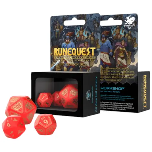 Набір кубиків RuneQuest Red & gold Expansion Dice , 3 шт. (SRQE53)