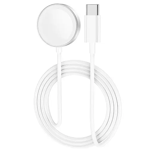 Зарядка Qi HOCO Wireless charger Type-C для iWatch CW39C usb-c вихід для 1-7/SE Series біла - фото 7