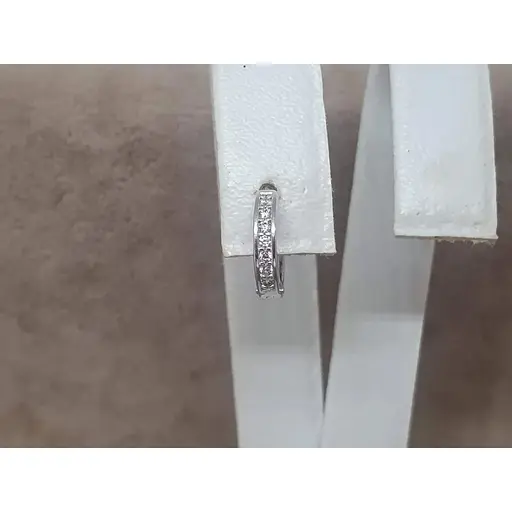 Срібна моносережка Dear з фіанітами. 3658.1С - фото 4