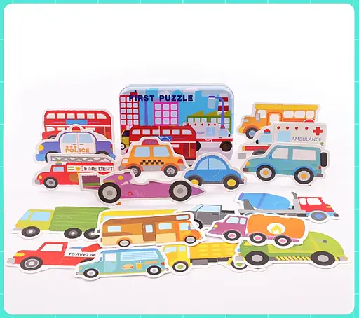 Пазли дитячі в металевому пеналі, MD1885 (В асортименті) - фото 2