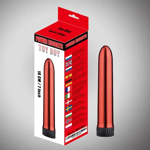 Вибратор Power Escorts Toy boy 18 см (красный) - фото 3