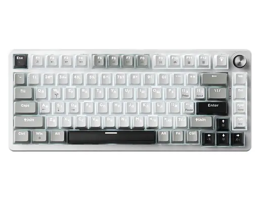Клавіатура ігрова механічна GamePro GPMK-126 Genesis Silver light USB Red Swich Hot-Swap N-KRO Grey