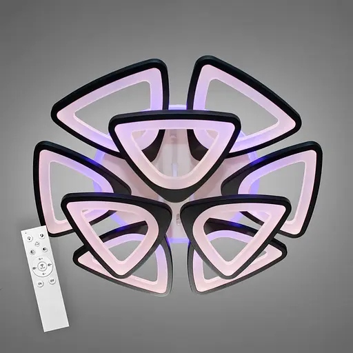 Люстра світлодіодна 517 Light 3color з пультом 140Вт Чорний (01517) - фото 1