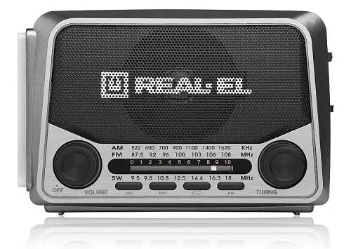 Радіоприймач 1.0 Real-El X-525 Grey, 3 Вт, пластиковий корпус, FM/AM/SW, USB, SD/microSD, акумулятор, ліхтарик - фото 4