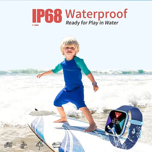 Детские смарт-часы для детей HENGTO Kids Fitness Tracker, водонепроницаемые умные часы IP68 - фото 6